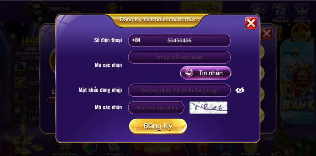 Đăng ký cổng game chỉ vài bước